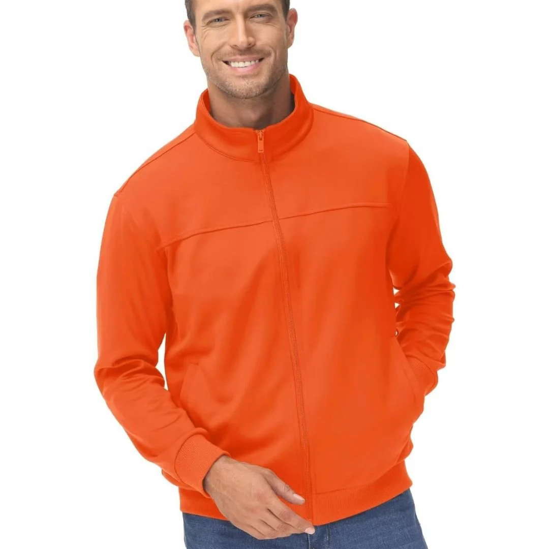 Men's Track Lightweight Full Zip Up Stand Collar Jacket