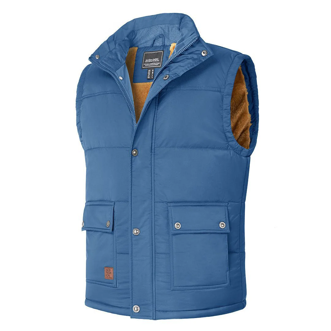 Men's Outerwear Vests with Fleece Liner Hiking Jacket