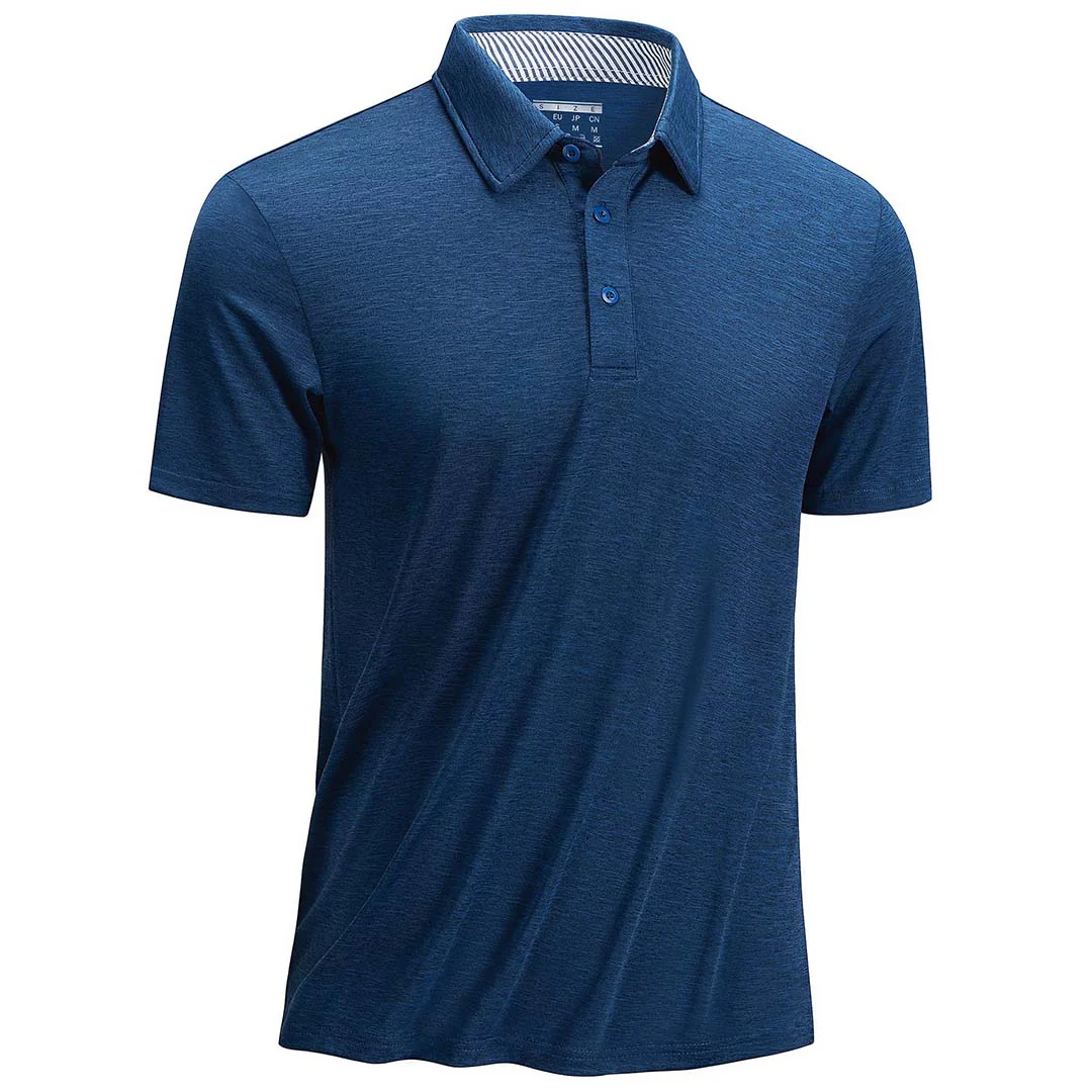 Men's Casual Polo Golf Shirts Quick Dry 3 Buttons