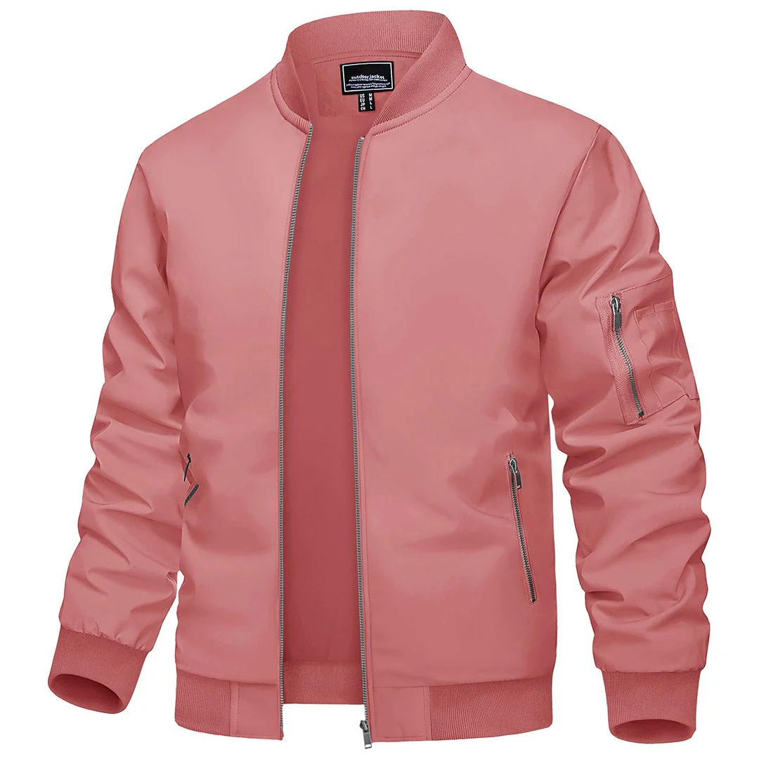 Men's Bomber Zip Pockets Outdoor Sport Jackets
