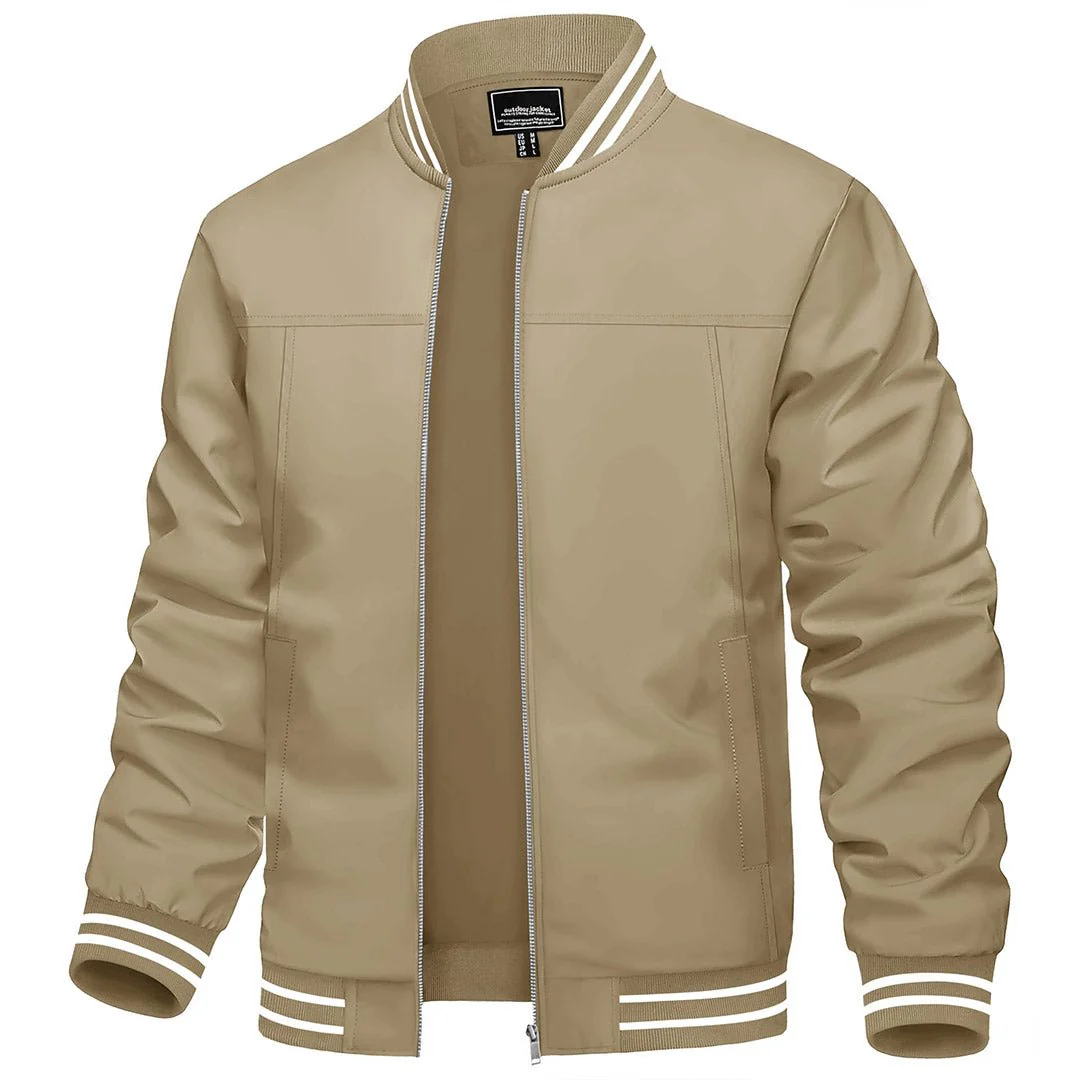 Men's Lightweight Windbreaker Full-Zip Bomber Jackets