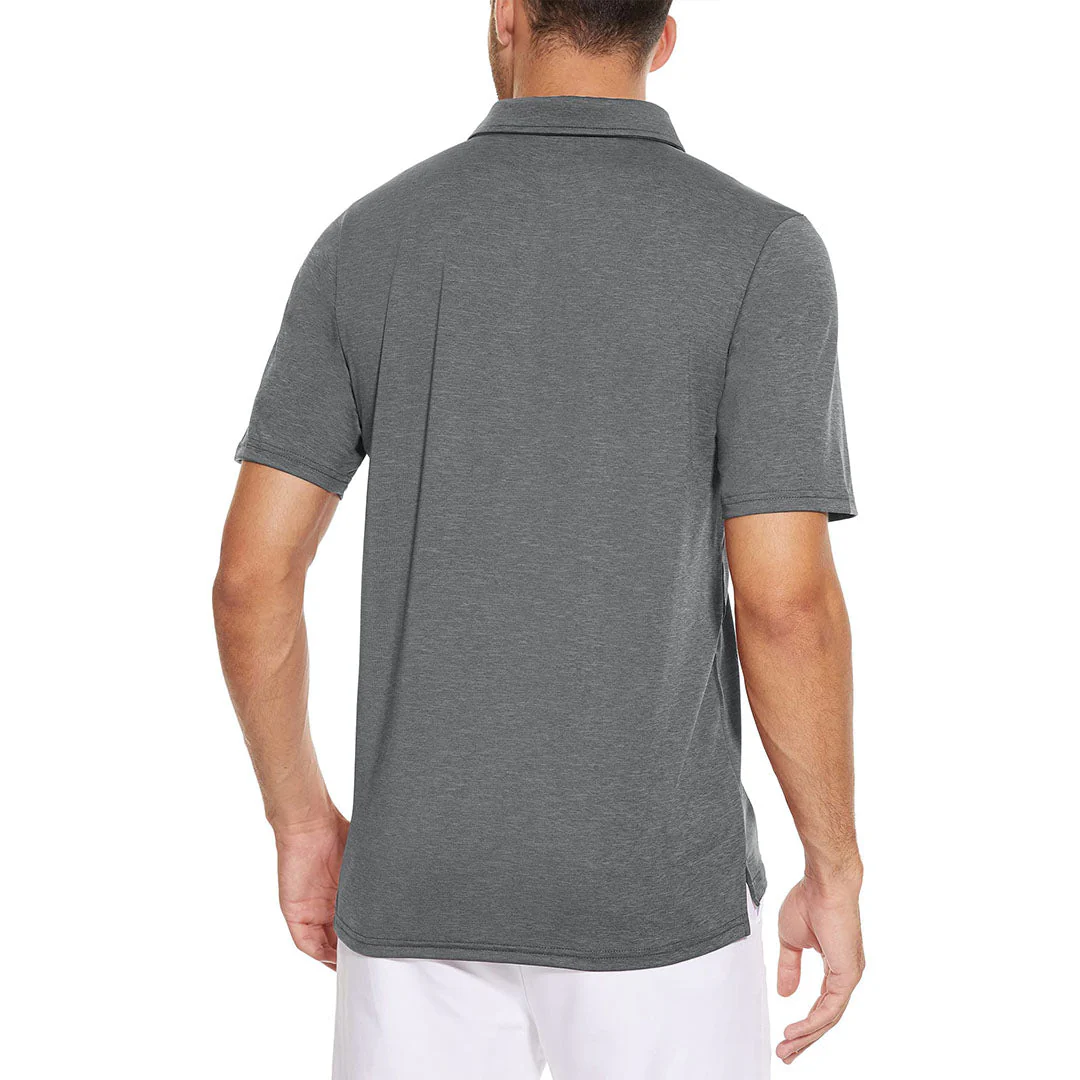 Men's Casual Polo Golf Shirts Quick Dry 3 Buttons