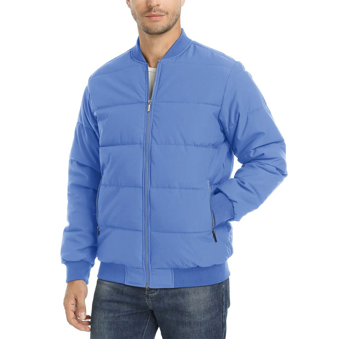 Men's Quilted Puffer Jacket Lightweight Water-Resistant Warm Winter Coat