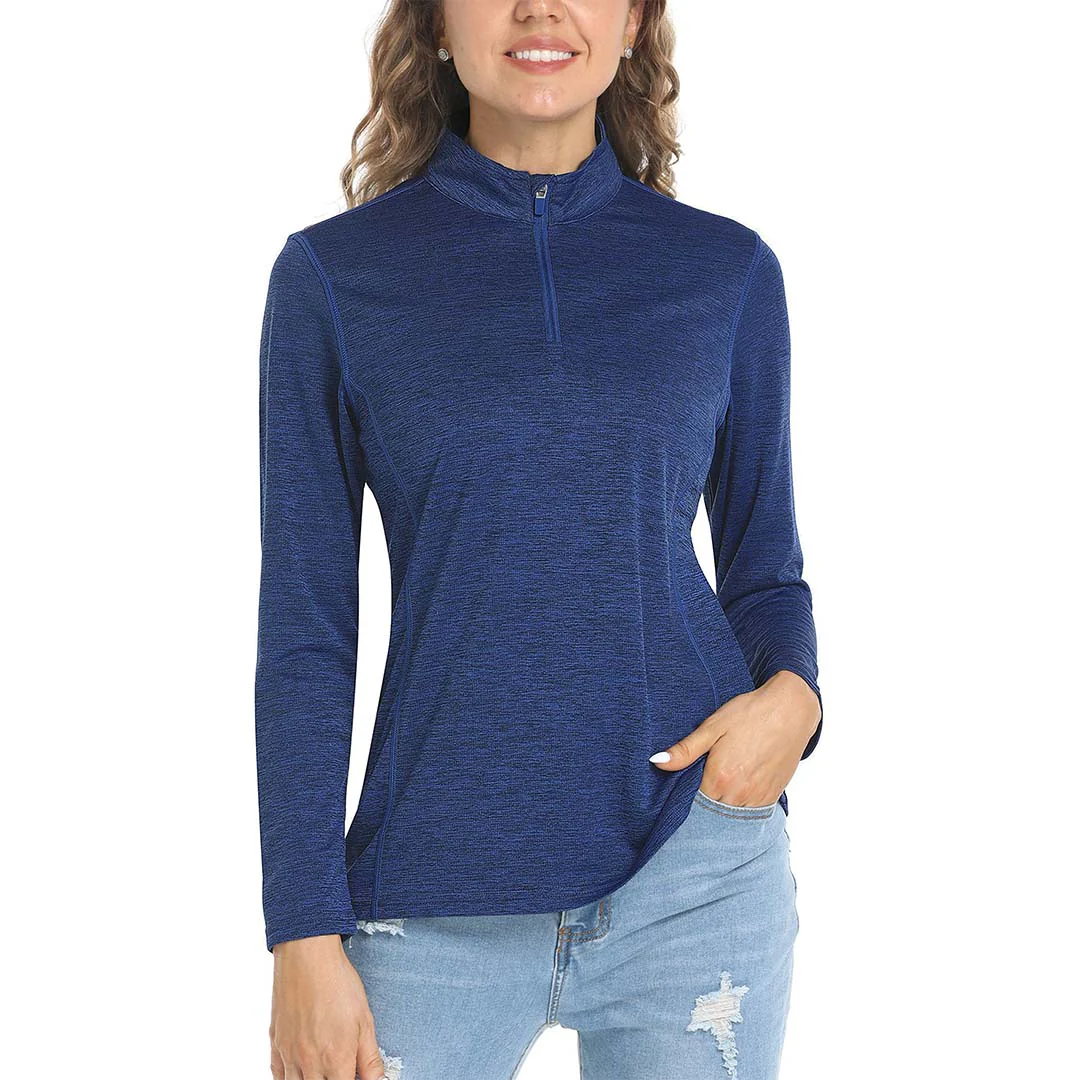 Women's UPF 50+ 1/4 Zip Quick Dry Hiking Shirts