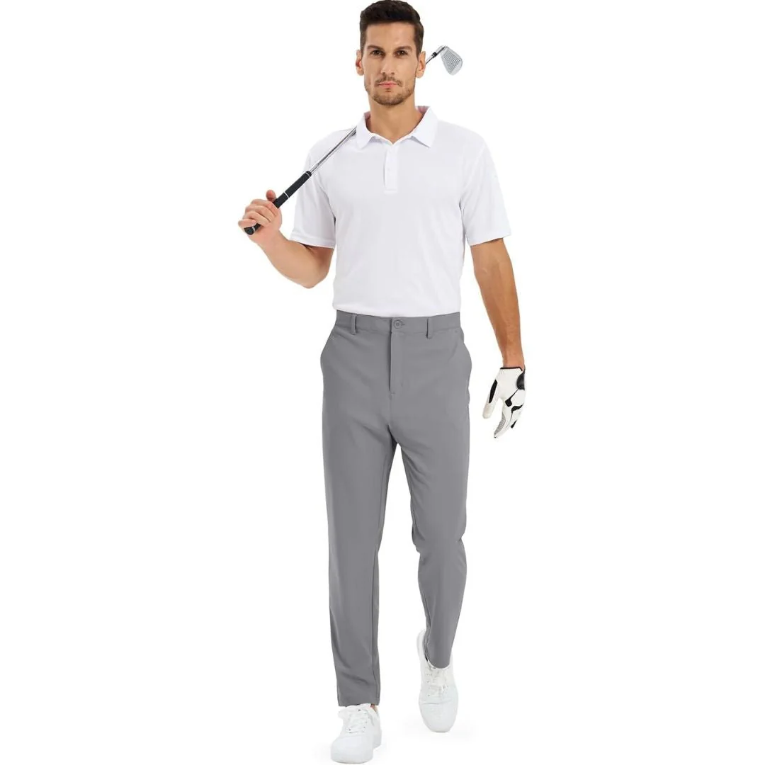 Men's Stretch Golf Pants Lightweight Classic Fit
