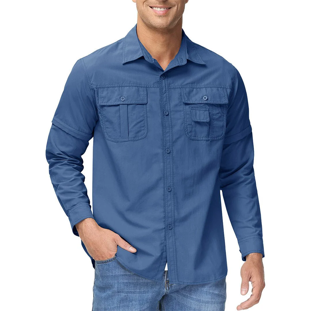 Men's Breathable Quick-Dry Convertible Outdoor Shirt