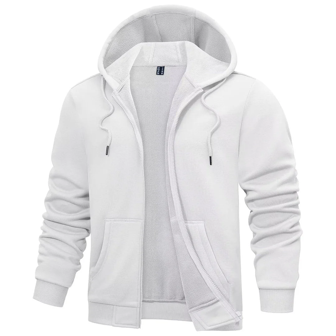 Men's Full Zip-Up Casual Active Hoodie