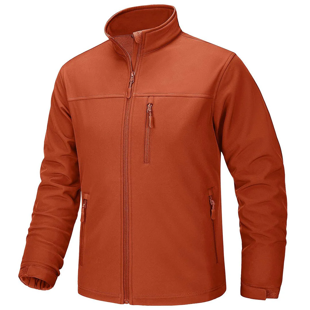 Men's Softshell Fleece Lined Water Resistant Outdoor Tactical Jackets