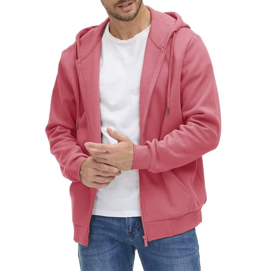 Men's Full Zip-Up Casual Active Hoodie