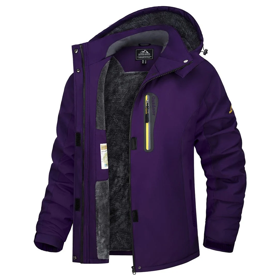 Women's Skiing Jacket Water-Resistant Windbreaker SoftShell Hooded Coats