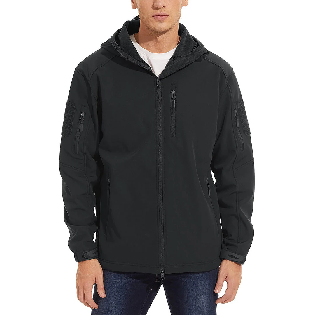Men's Tactical Jacket with Hood Softshell Coat