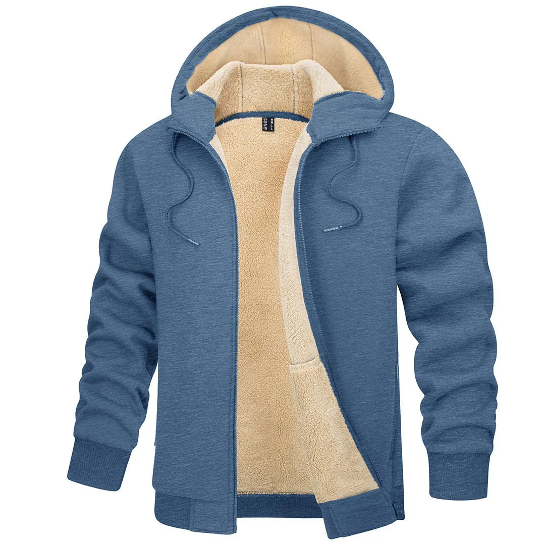 Men's Fleece Hoodie Jacket Windproof Winter Coats
