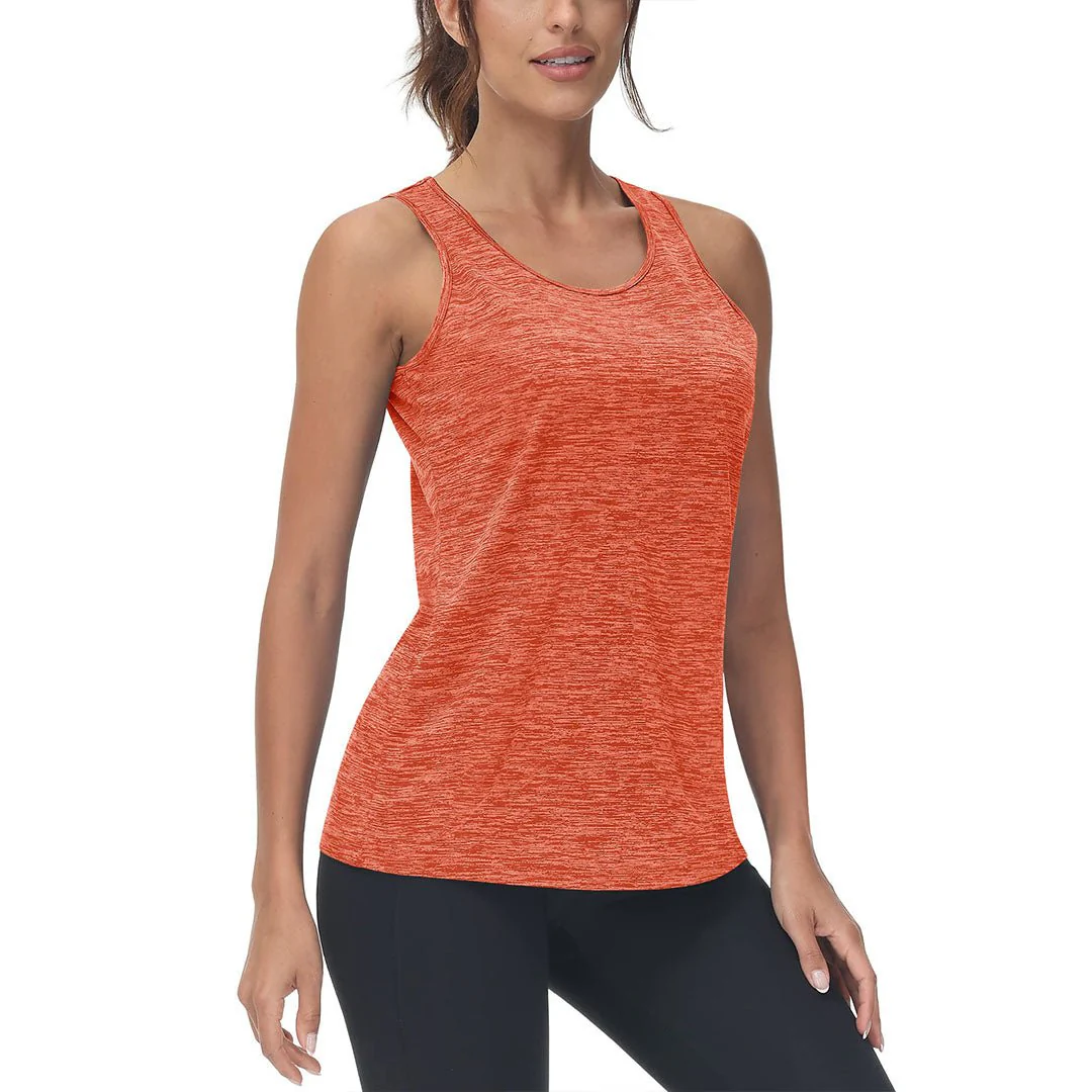 Women's Lightweight Athletic Yoga Crewneck Tank Tops