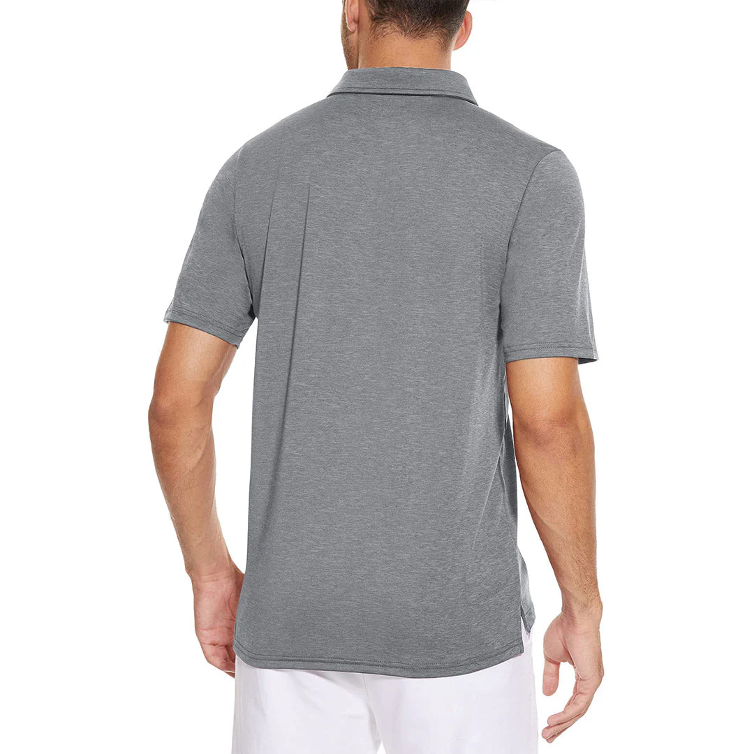 Men's Casual Polo Golf Shirts Quick Dry 3 Buttons