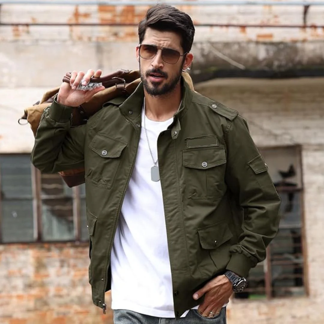 Men's Cargo Jackets Military Jackets with Multi Pockets