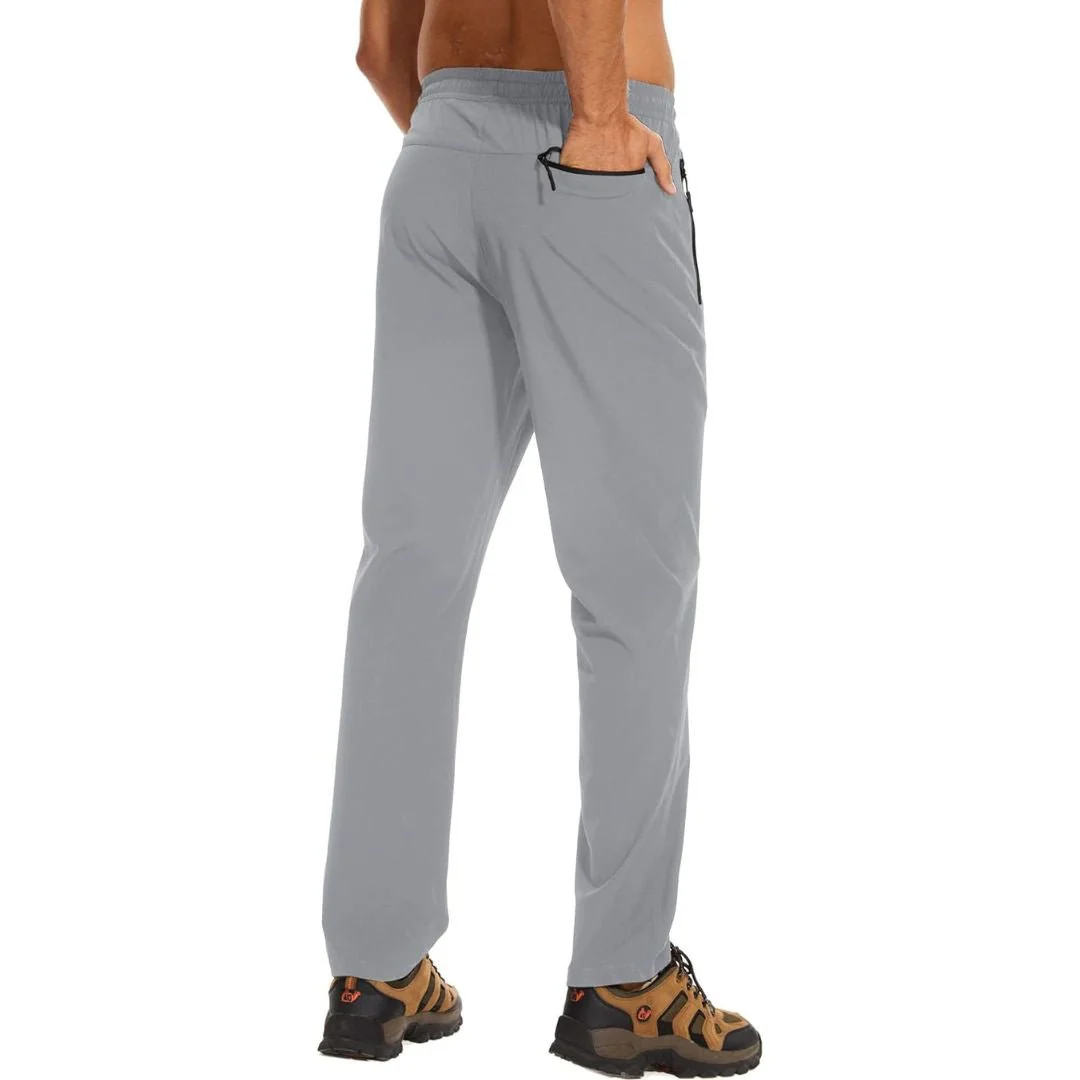 Mens Casual Pants Lightweight Quick Dry Water Resistant Joggers with Pockets