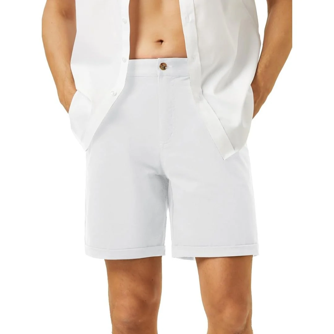 Men's Classic Stretch Chino Shorts with Pockets