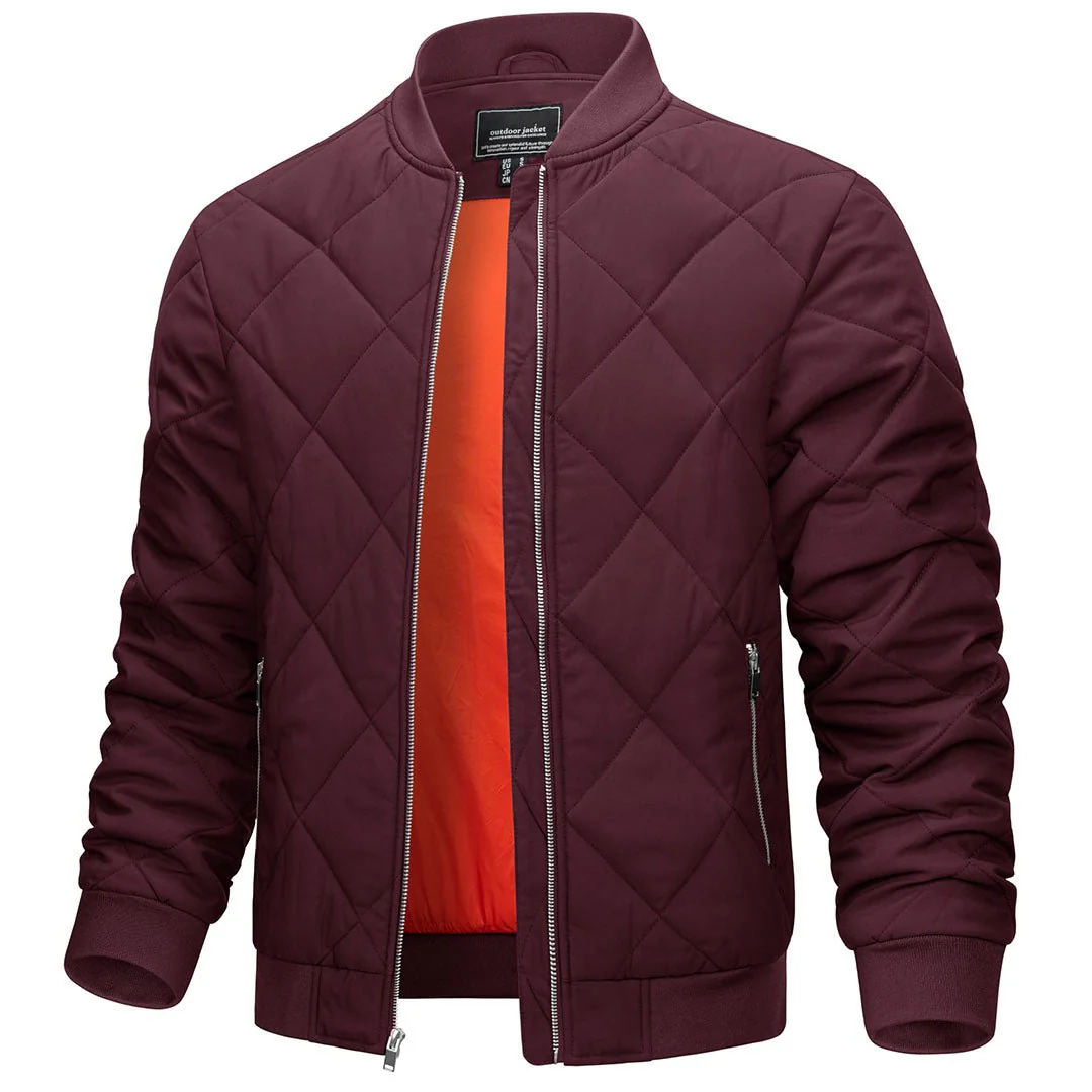 Men's Winter Windproof Bomber Varsity Jackets