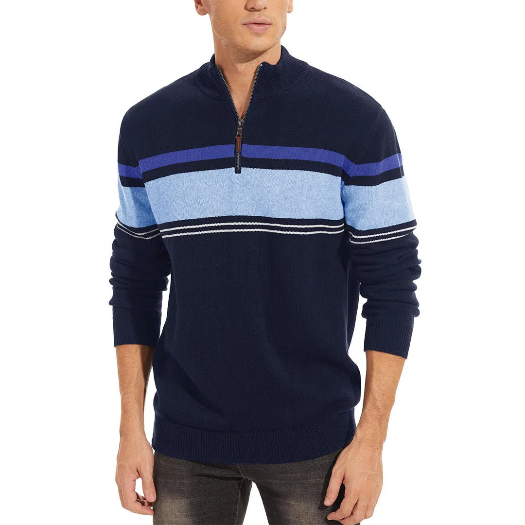 Men's Polo Sweaters Classic Cotton Knitted
