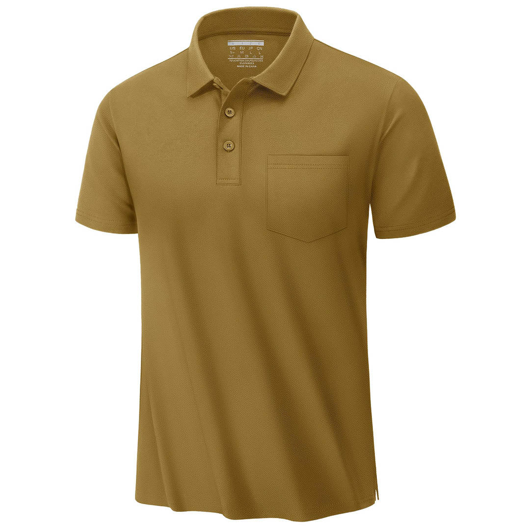 Men's Moisture Wicking Golf Polo Shirts with Pocket