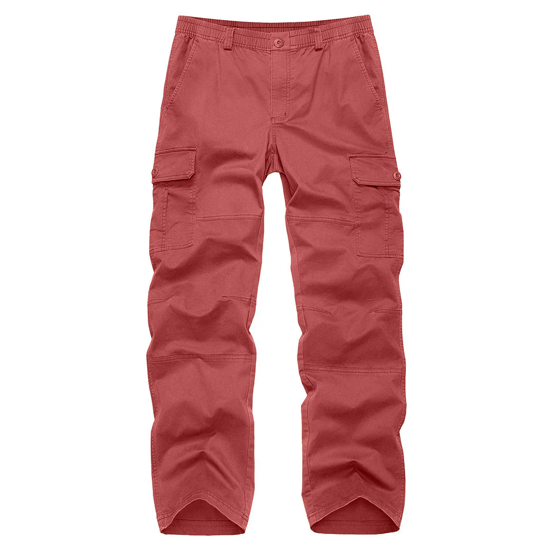 Men's Cotton Casual Classic Straight Leg Pants