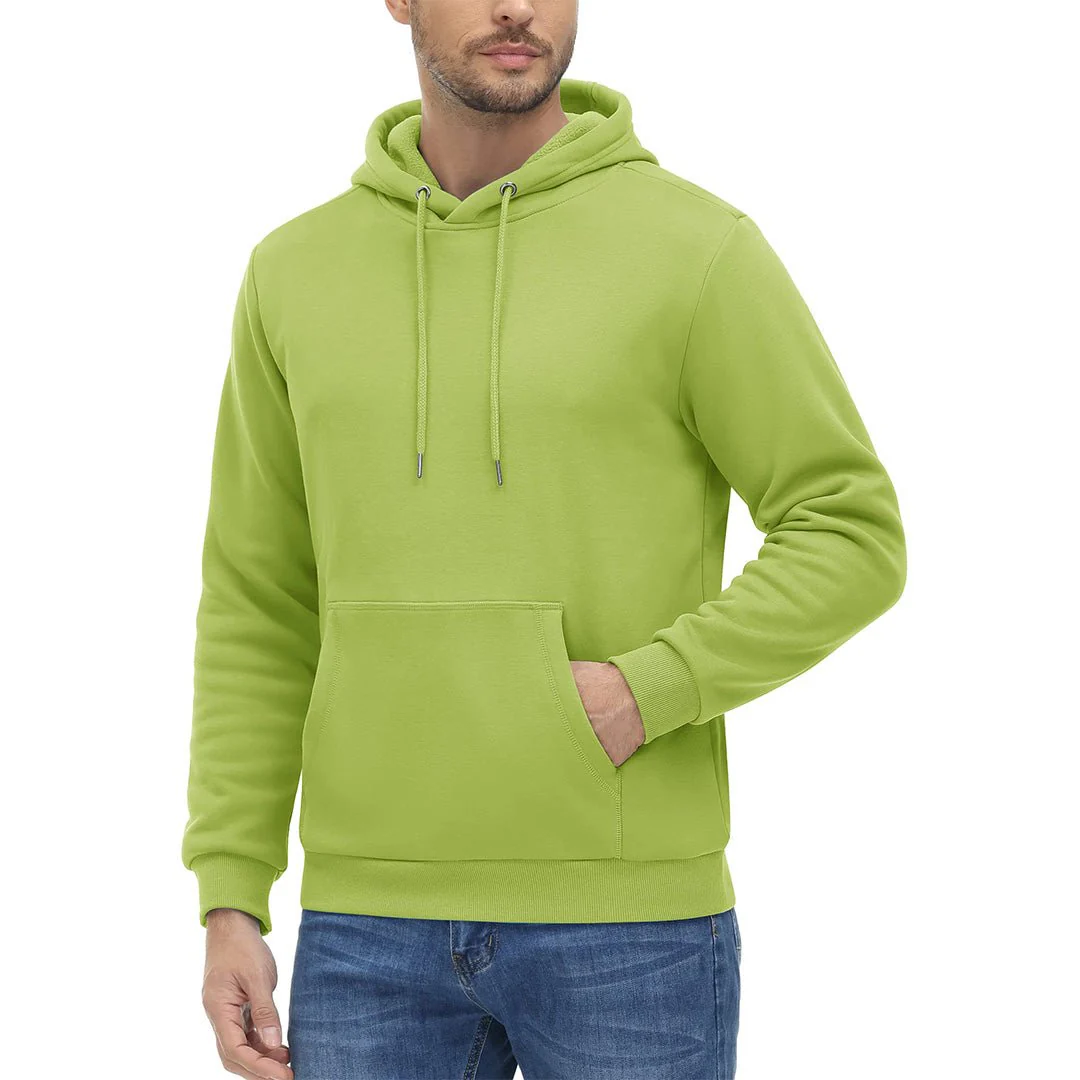 Men's Pullover Fleece Zip Up Hoodie Cotton Casual Lightweight Sweatshirt