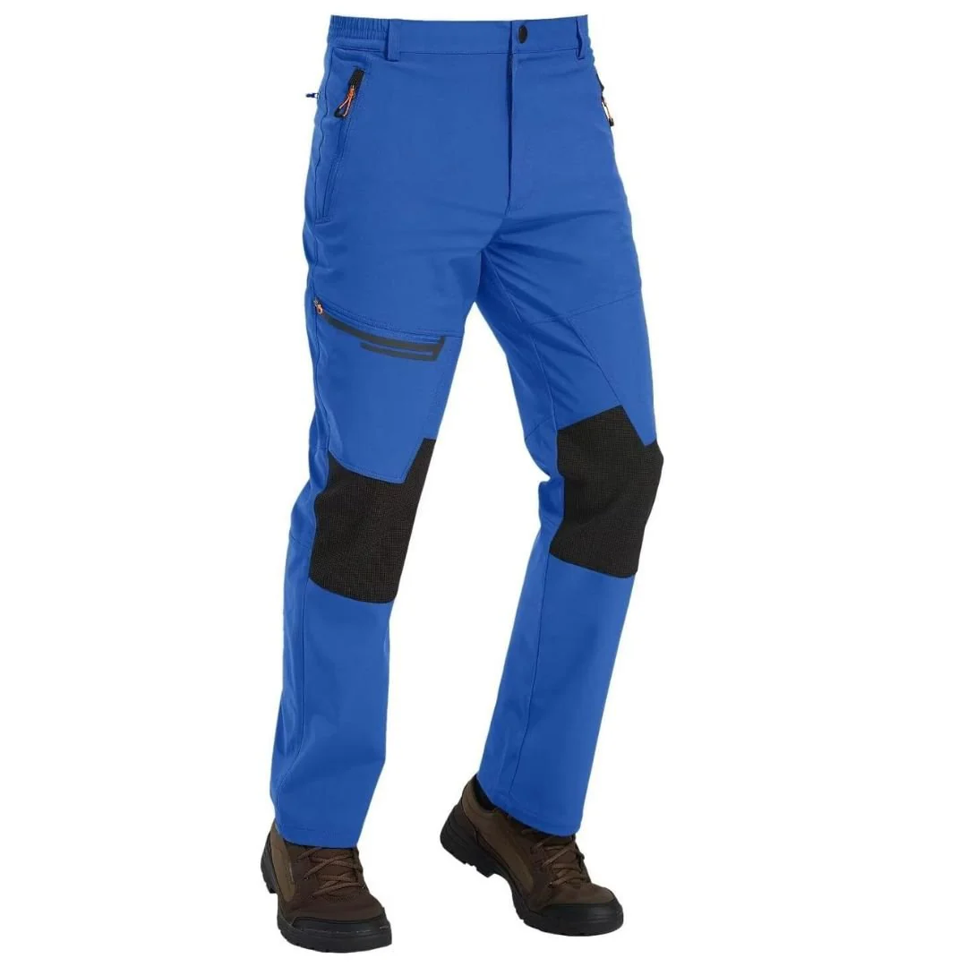 Men's Hiking Fleece Lined Reinforced Knees Softshell Pants