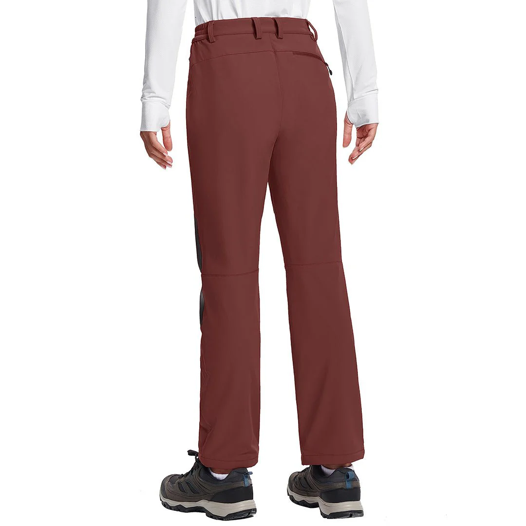 Women's Outdoor Windproof Fleece Lined Hiking Softshell Pants
