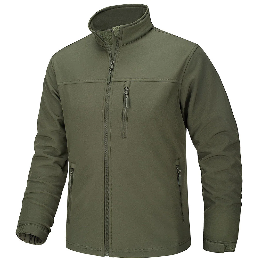 Men's Softshell Fleece Lined Water Resistant Outdoor Tactical Jackets