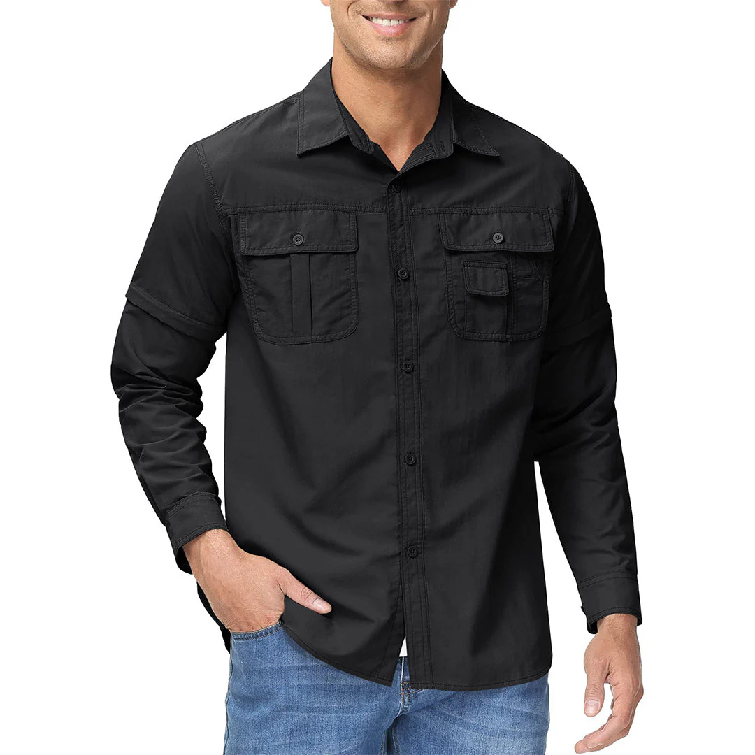 Men's Breathable Quick-Dry Convertible Outdoor Shirt
