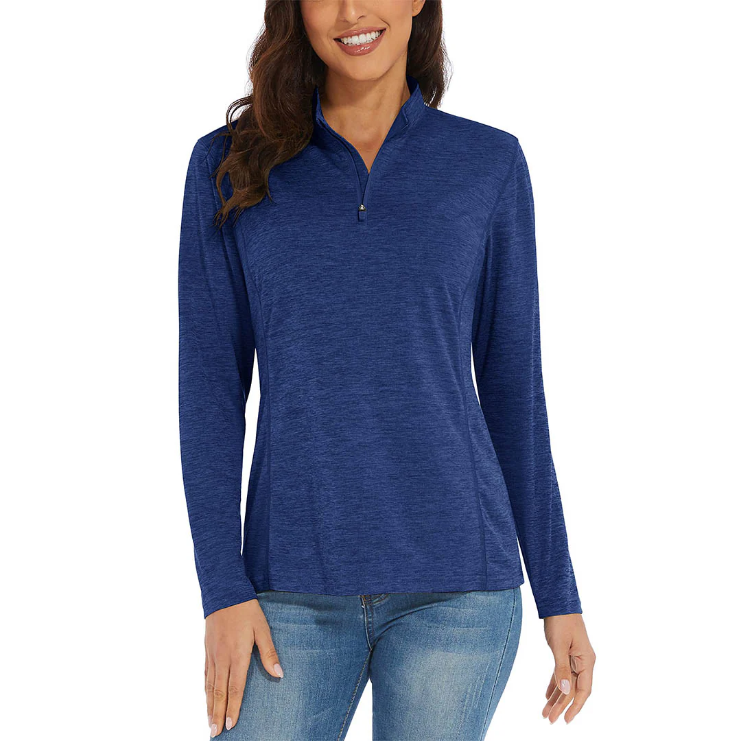 Women's UPF 50+ 1/4 Zip Quick Dry Hiking Shirts