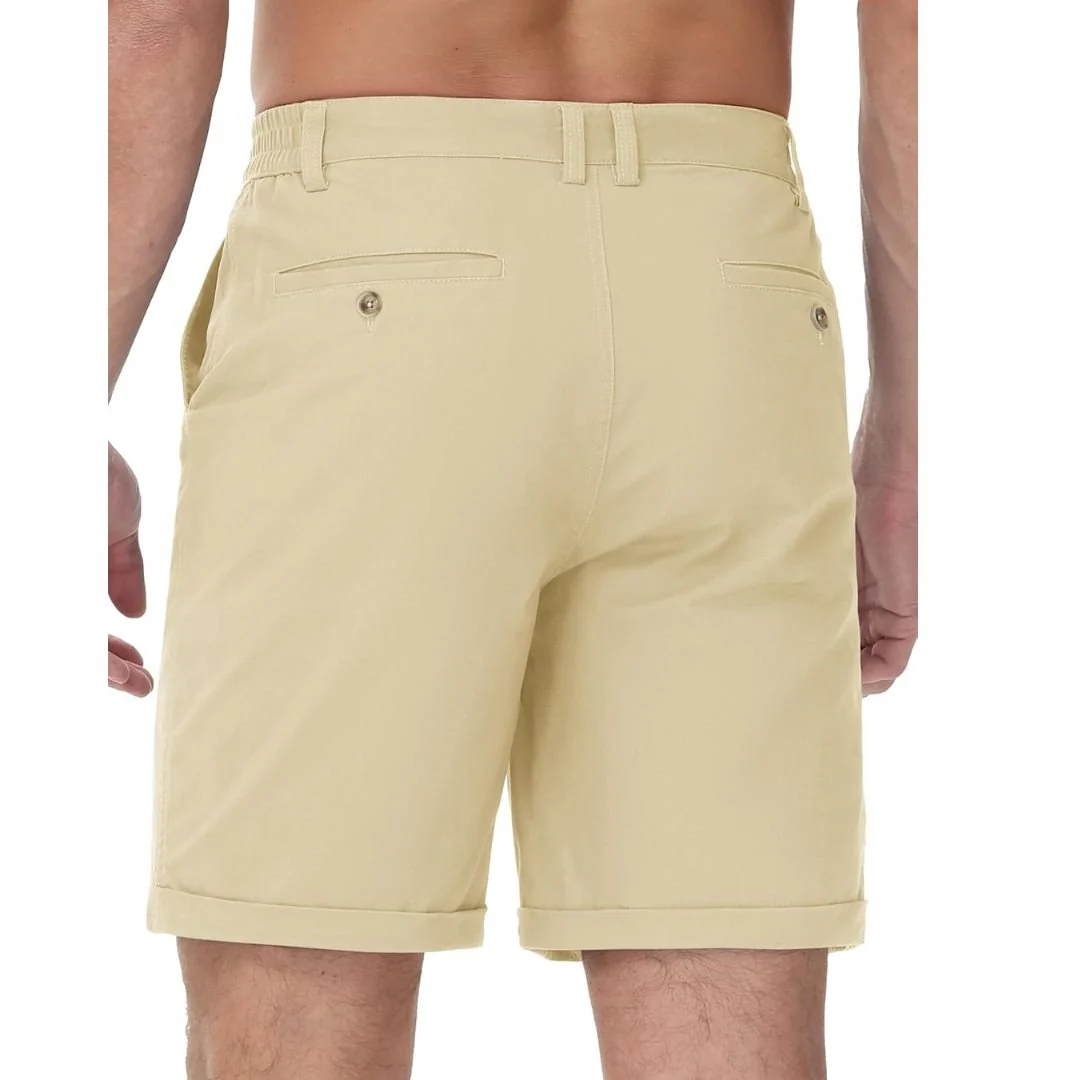 Men's Classic Stretch Chino Shorts with Pockets
