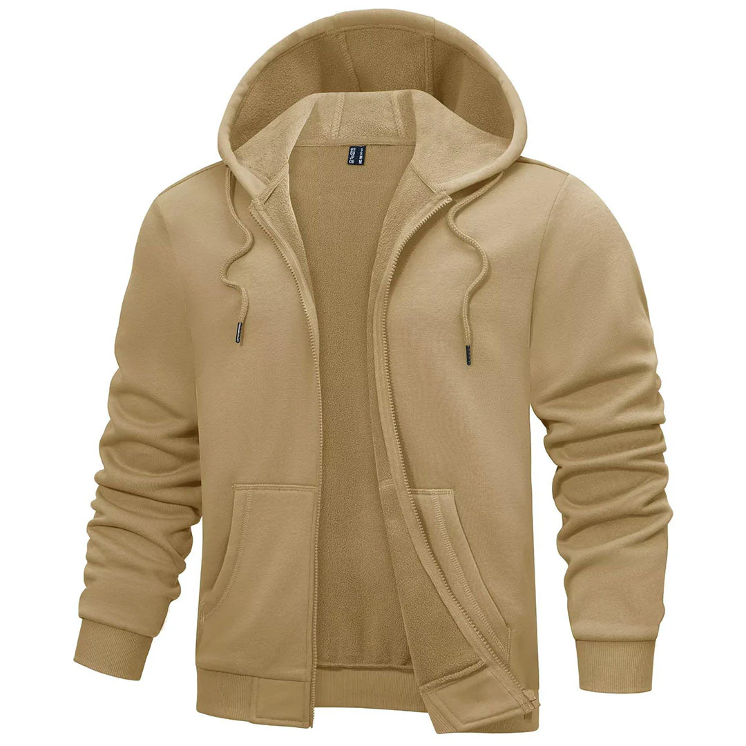 Men's Full Zip-Up Casual Active Hoodie