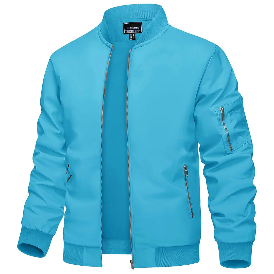 Men's Bomber Zip Pockets Outdoor Sport Jackets