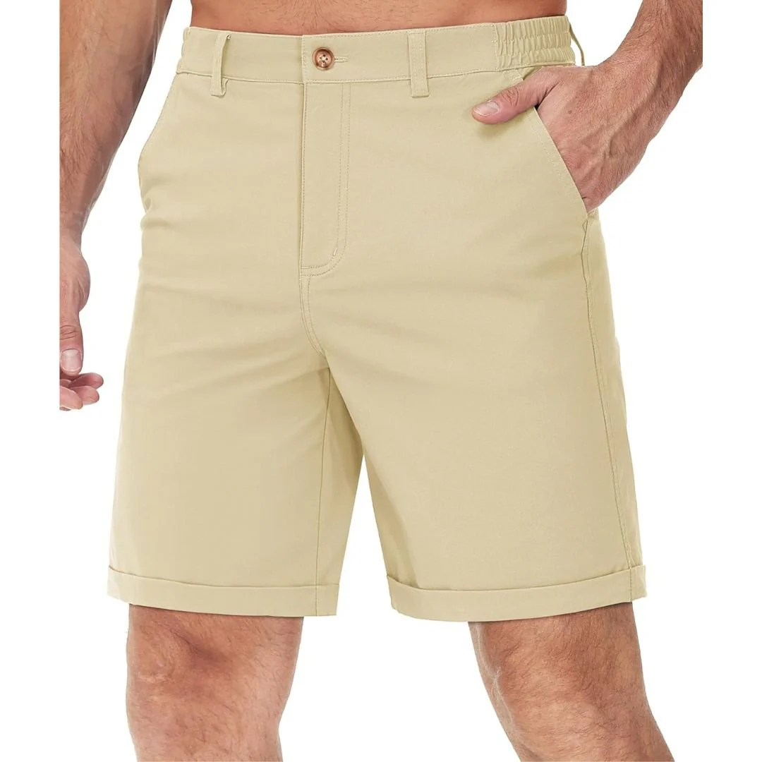 Men's Classic Stretch Chino Shorts with Pockets