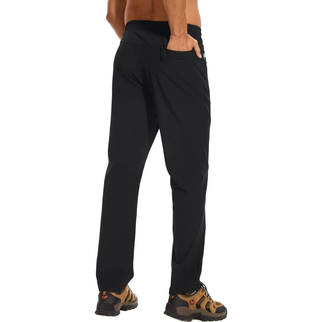 Mens Casual Pants Lightweight Quick Dry Water Resistant Joggers with Pockets