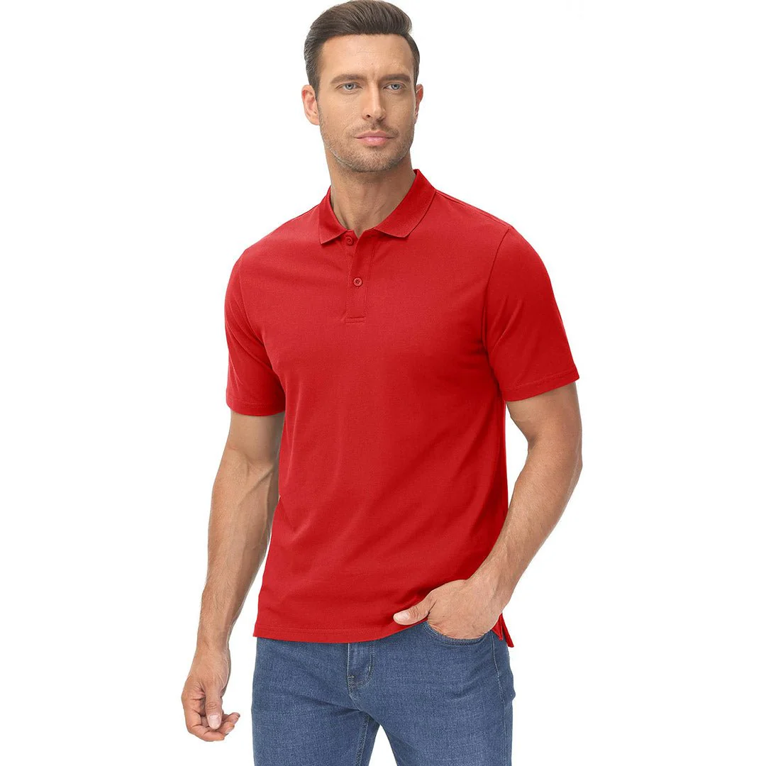 Men's Cooling Summer Casual Pique Polo T-shirts