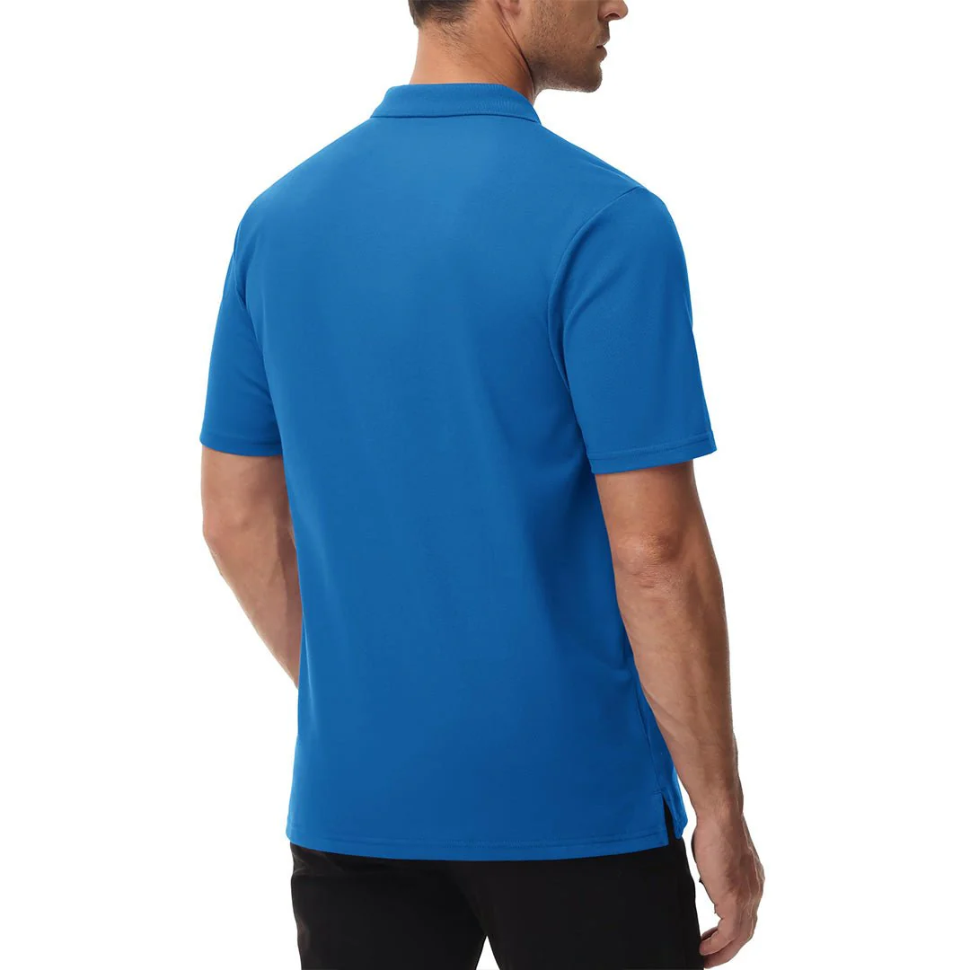 Men's Moisture Wicking Golf Polo Shirts with Pocket