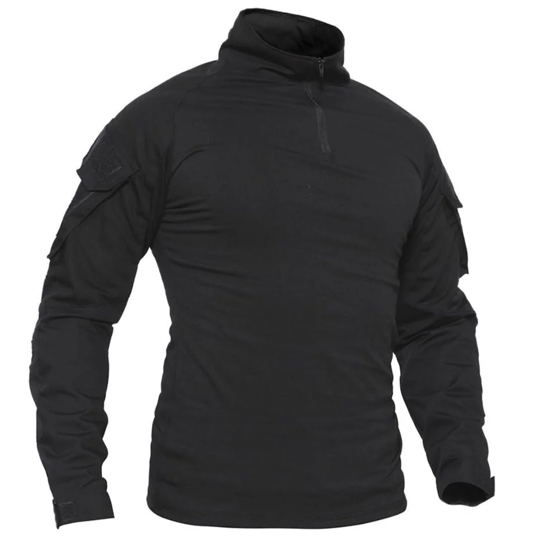 Men's Tactical 1/4 Half Zip Sweatshirt Assault Design Combat Shirt