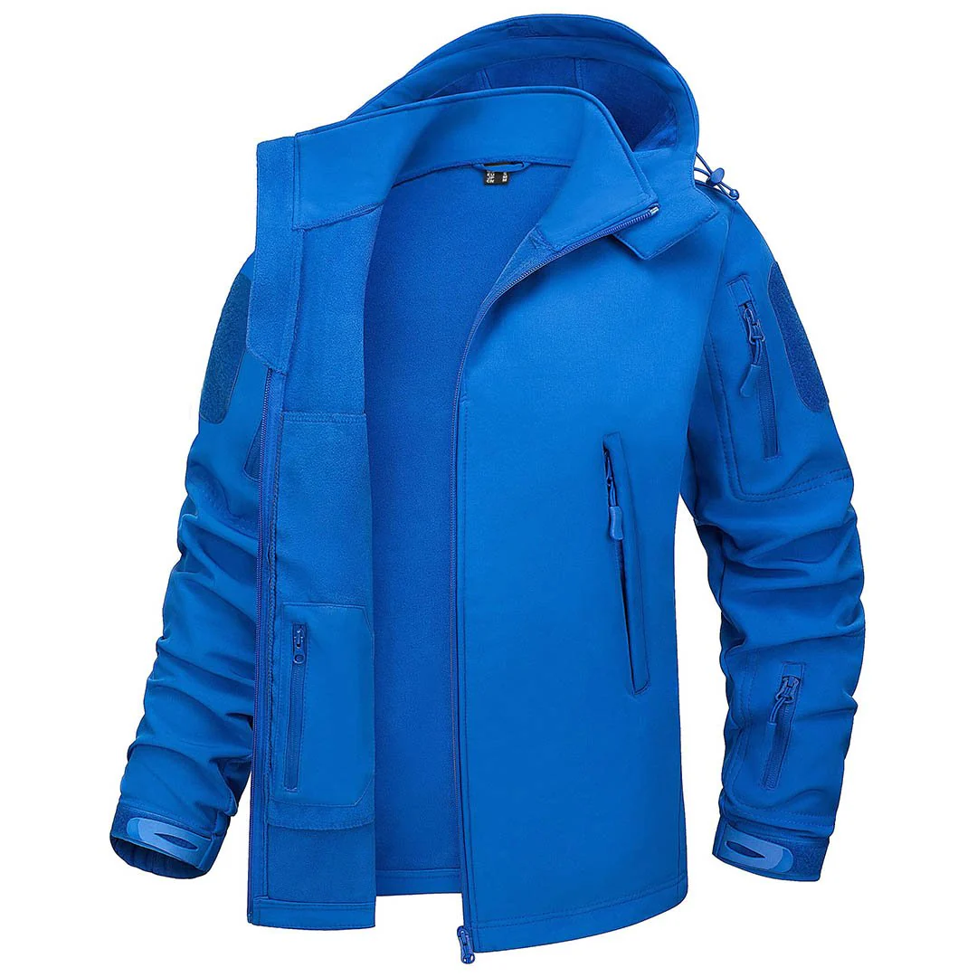 Women's Waterproof Softshell Jacket Hooded Fleece Windbreaker Coat