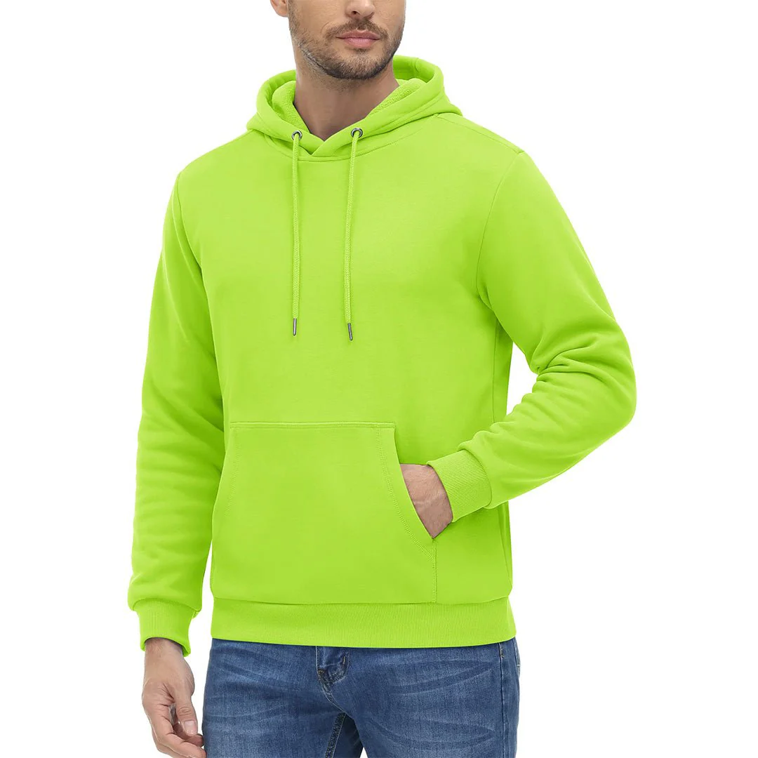 Men's Pullover Fleece Zip Up Hoodie Cotton Casual Lightweight Sweatshirt