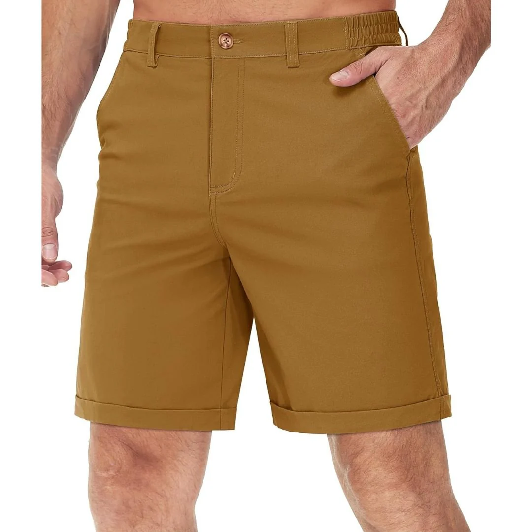 Men's Classic Stretch Chino Shorts with Pockets