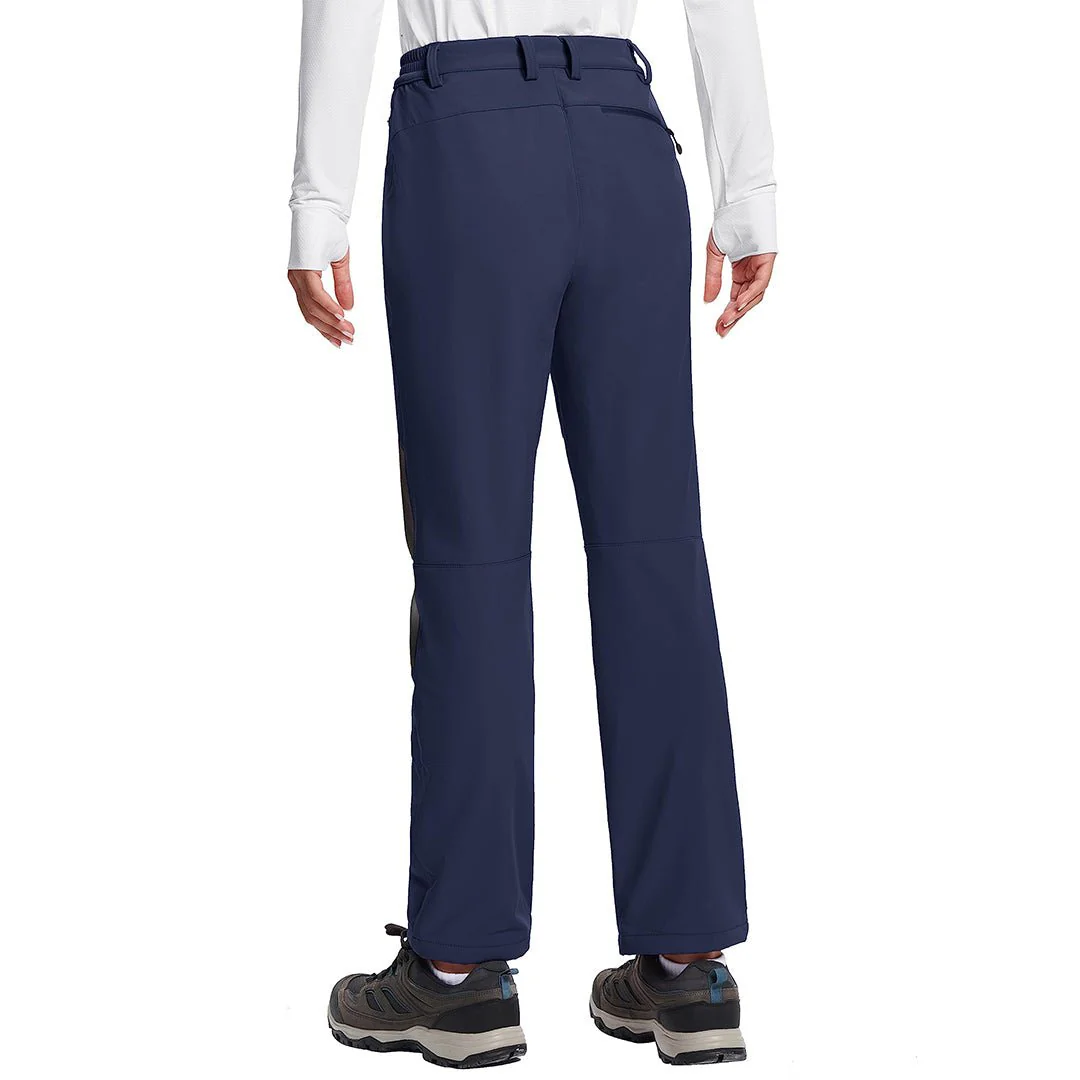 Women's Outdoor Windproof Fleece Lined Hiking Softshell Pants