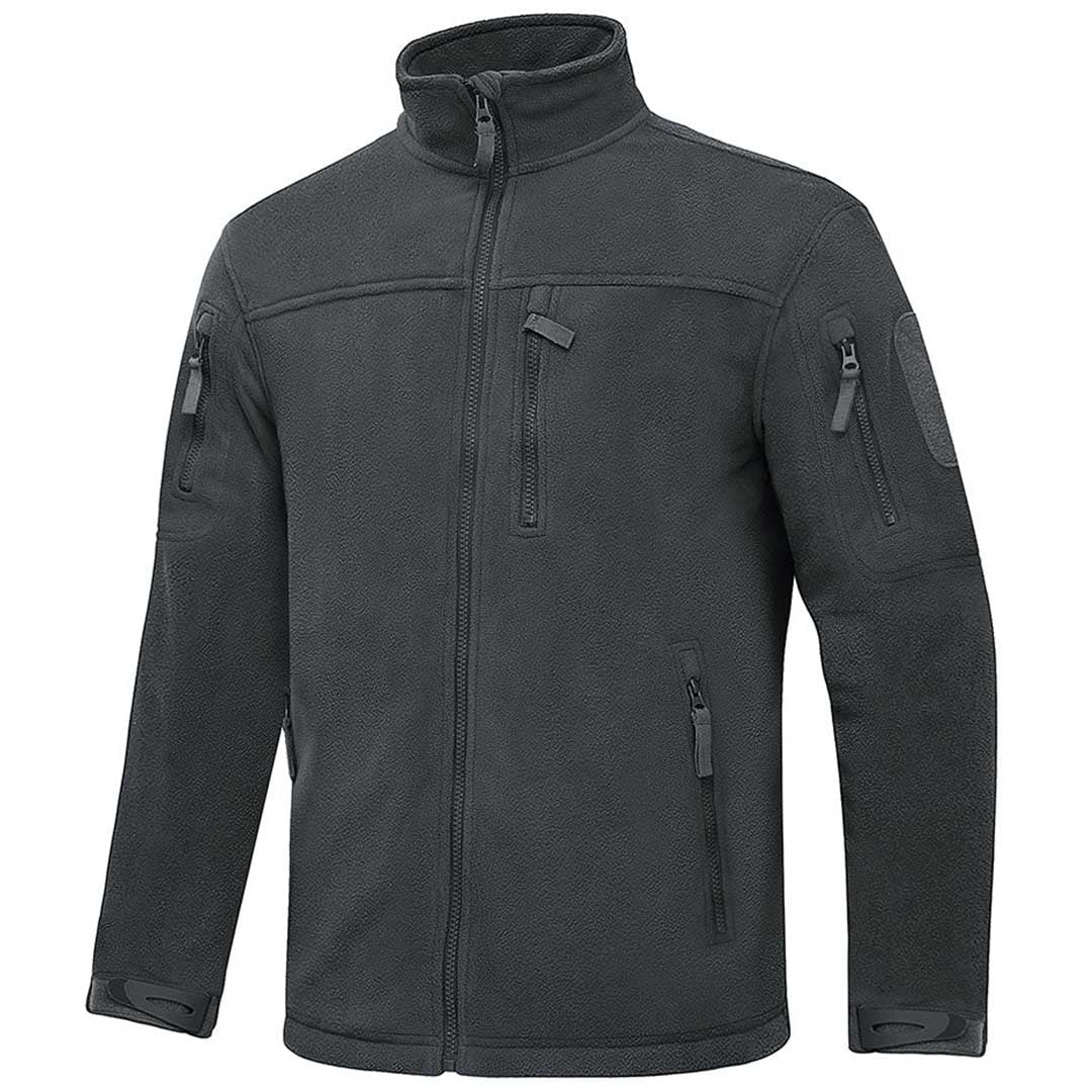 Men's Tactical Fleece Jackets Full Zip Coat with Multi Pockets