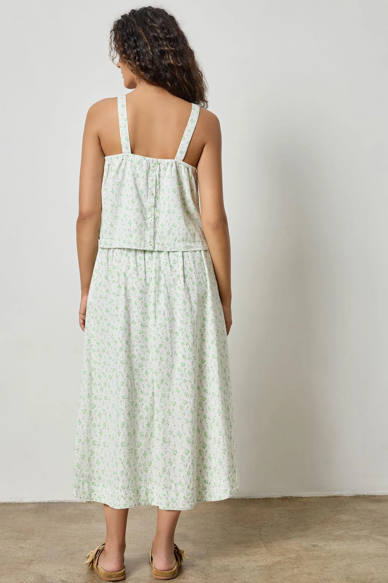 Faux Wrap Long Skirt