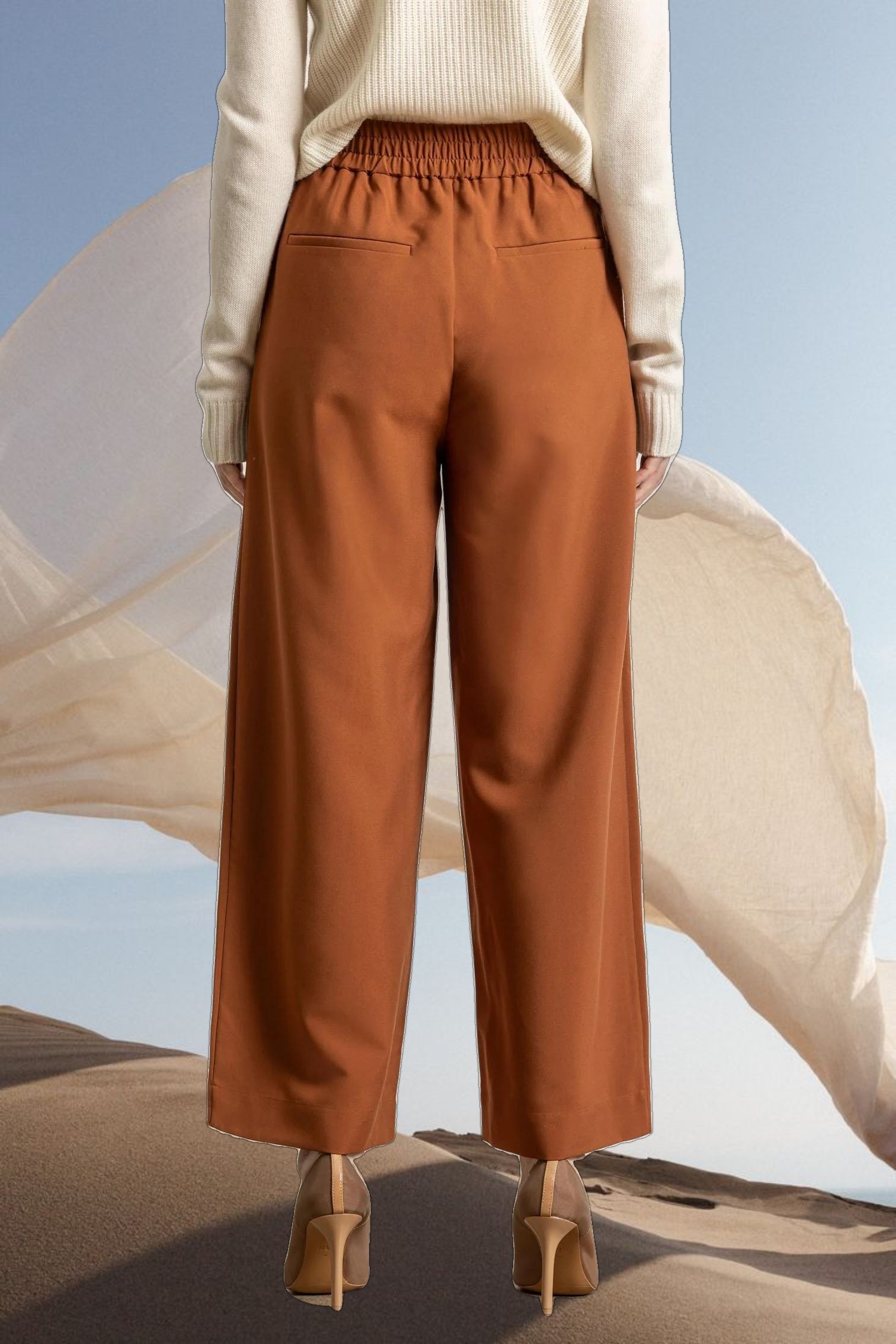 Wide Leg Pull On Pant