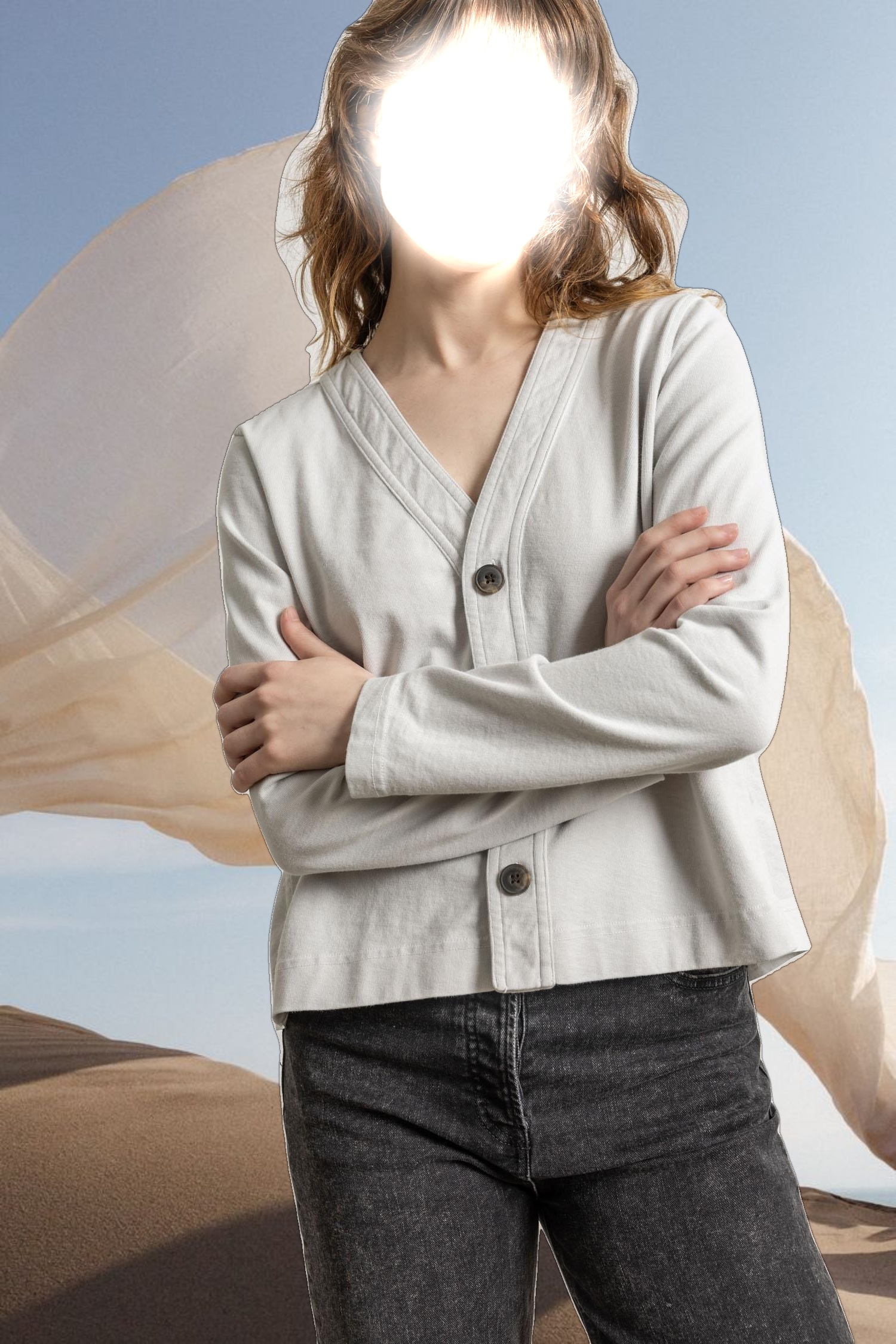 Mixed Media Cardigan