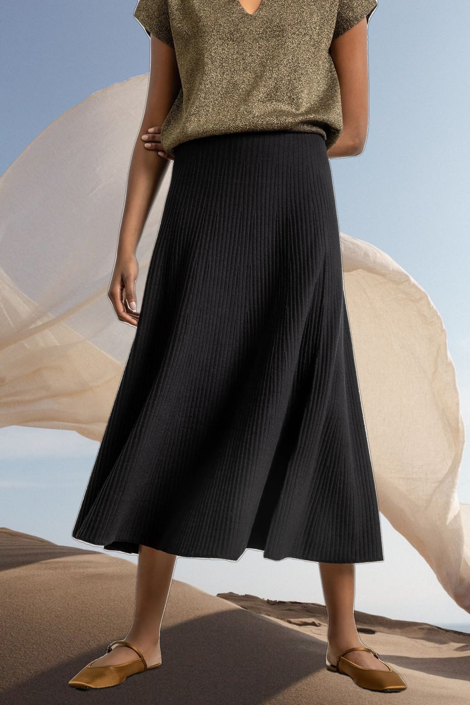 Flared Sweater Skirt