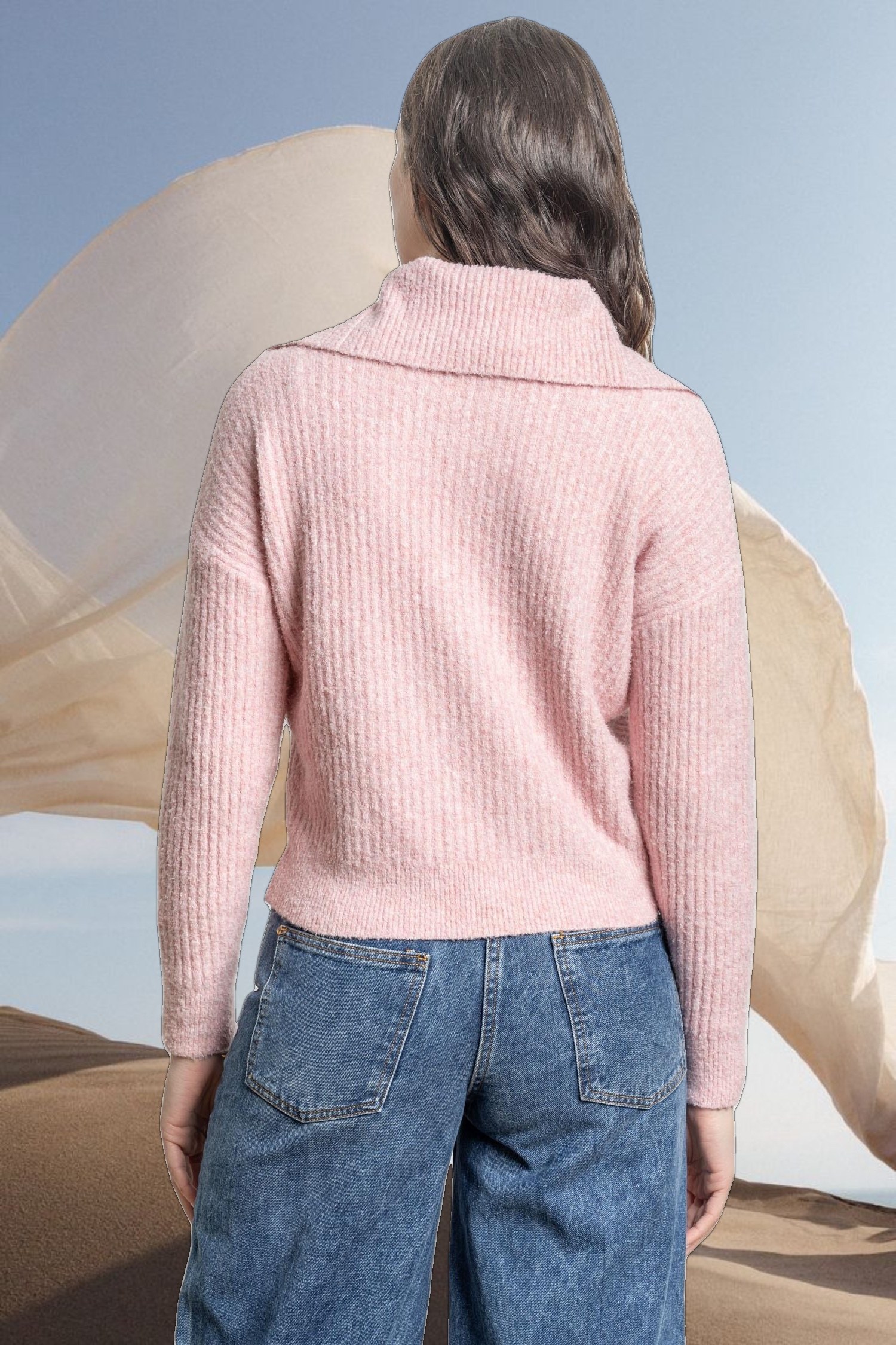 Easy Split Collar Sweater