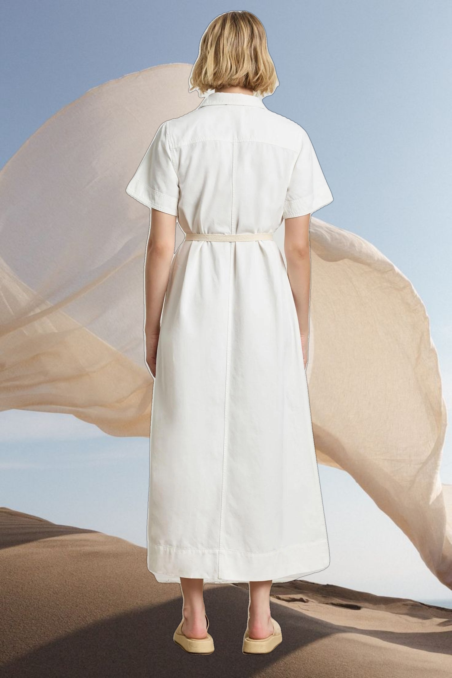 Short Sleeve Maxi Shirt Dress